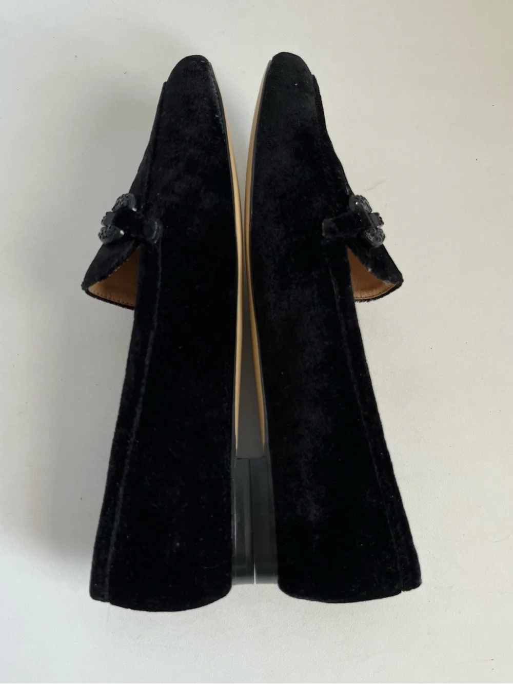 Talbots Black Velvet Ryan Pave Bit Loafers Size 8.5